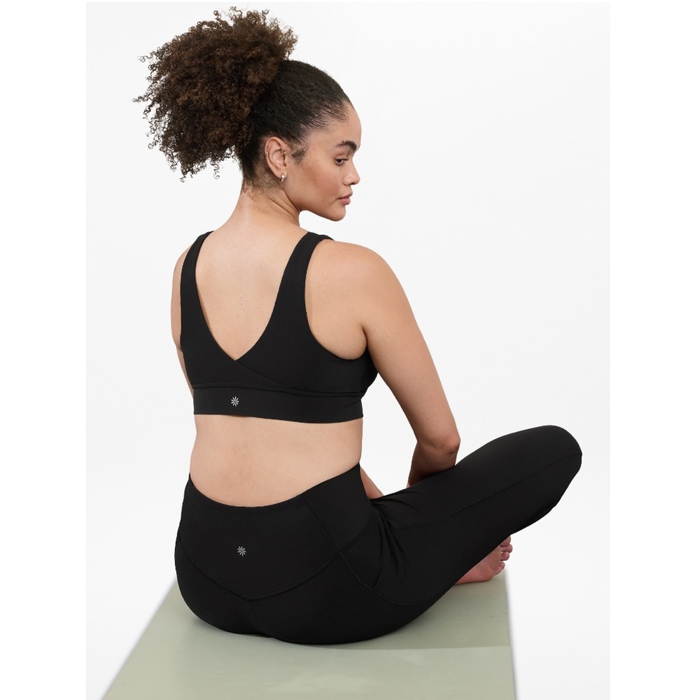 NWT Athleta Breathe Rib Longline SPorts Bra A-C | Black - Picture 5 of 13